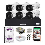 Kit 6 Cameras Intelbras Dvr 8 Canais Intelbras C/ Purple 1 T