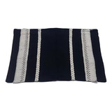Funda Almohadon Crochet Bordado Decorativo Cierre 30x50cm