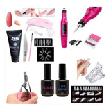 Alongamento Unha Gel Kit Polygel Completo Top Coat Motor