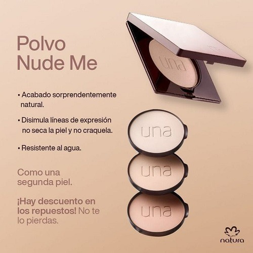 Repuesto Polvo Compacto Nude Me 10g Una Natura Tono Tono 31n