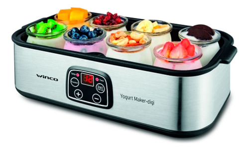 Yogurtera Electrica Winco 8 Porciones Led Timer Digital