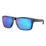 Anteojos De Sol Oakley Holbrook Xl Extra Large Con Marco De O Matter Color Polished Black, Lente Sapphire De Plutonite Prizm, Varilla Polished Black De O Matter - Oo9417