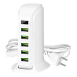 * Cargador Usb De 5 Puertos 5v/4a Adaptador De Múltiples