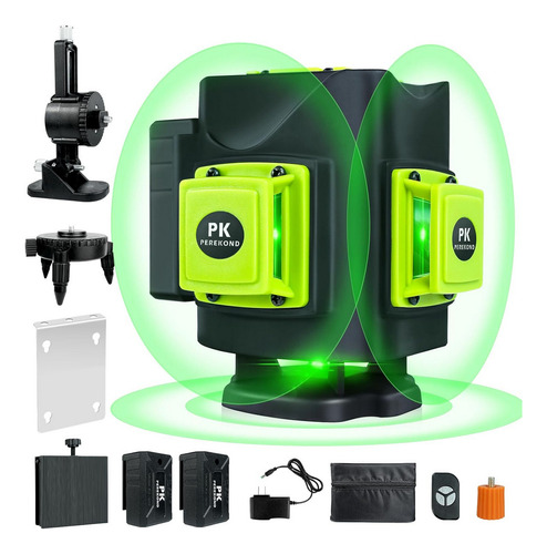 Nivel Laser De 12 Lineas Verde 3x360 Autonivelante