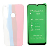 Silicone Case Cerrado Para Huawei P30 Lite Y Vidrio Ceramico