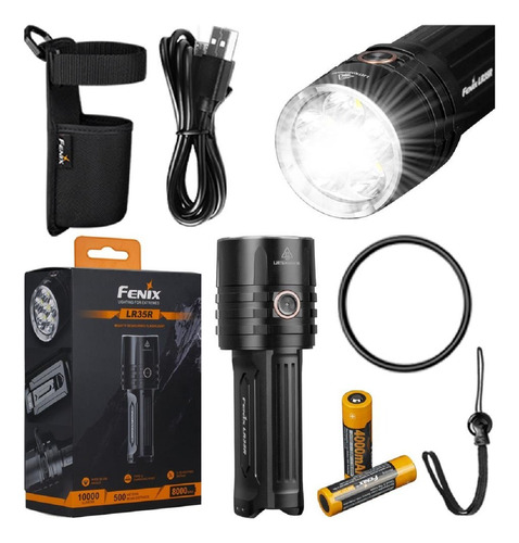 Linterna Led Fenix Lr35r 10.000 Lumens 500 Mts + 2 Baterias