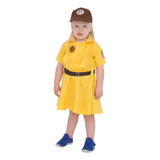 Disfraz Talla (3|4t) Para Niñas Vestido De Béisbol