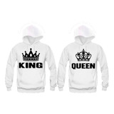 2 Saco Hoodies  King Y Queen Pareja Unisex Capota Ajustable 