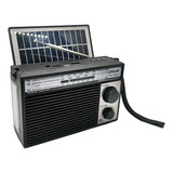 Radio Am-fm-sw Parlante Bluetooth Usb Sd Carga Solar Luz Led