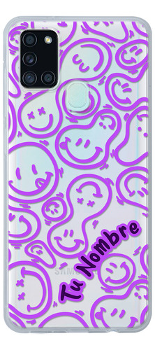 Funda Para Galaxy Para Mujer Happy Faces Con Tu Nombre