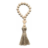 2 Cuentas De Madera Rústica Garland Tassel Country Decor