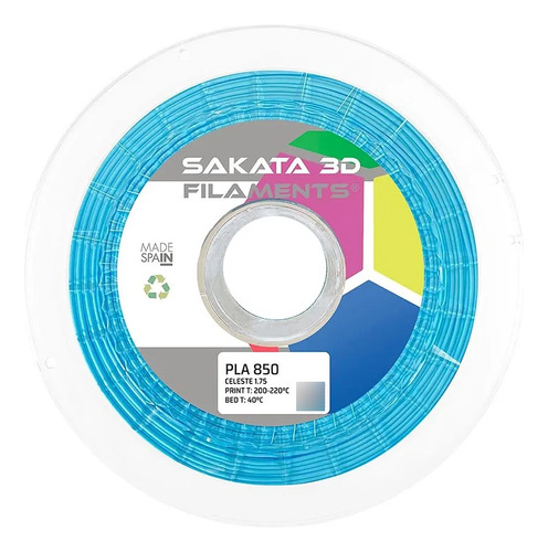 Filamento Pla 3d850 Color Azul Celeste 1.75mm 1kg