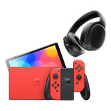 Nintendo Switch Oled 64gb Mario Red + Audifonos Gamer