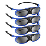 Gafas 3d Dlp 4 Paquetes, Gafas Activas De Obturador 3d ...