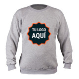 Buzo Gris Premium Personalizado Tu Logo Foto Frase Sublimado