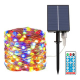 Serie Navideña Luces Navidad Led Solar Y Eléctrica 22 Mts.