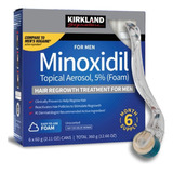 Minoxidil Kirkland 5% Foam 6 Meses + Dermaroller Foligain