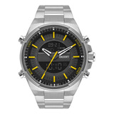 Relógio Orient Masculino Ref: Mbssa052 Gysx Anadigi Prateado