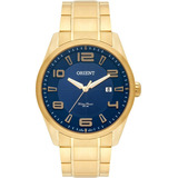 Relógio Orient Masculino Mgss1131 D2kx Azul Dourado Cor Do Fundo Azul-escuro