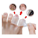 Anel Protetor Dedos Silicone Anti Calos Bolha Tênis Sapato Cor Branco