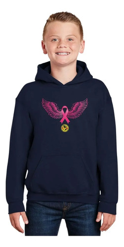 Sudadera Deportiva Niño Niña Hoodie América Vs Cáncer Mama