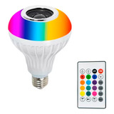 Foco Led Bocina Bluetooth 12w Rgb Bombilla Led Inteligente