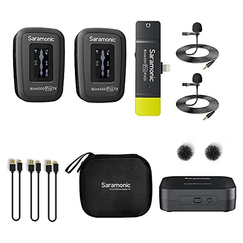 Kit Micrófono Saramonic Blink500 Pro B4 Inalámbrico -negro