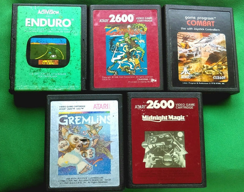 Lote De 5 Juegos De Atari 2600 Enduro, Combat... - Wird Us