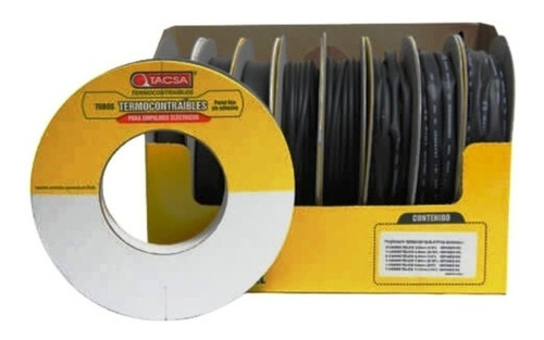 Termocontraible 3,2mm / 1,6 (1/8'') Rollo 10 Metros Tacsa