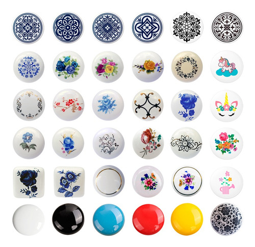 Lote 10 Puxador Porcelana Ponto Gaveta 38mm Pequenas Falhas