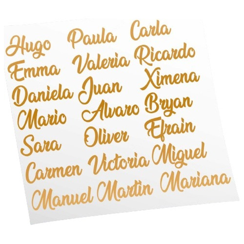 Stickers Personalizados Nombres 25 Pzs Vasos