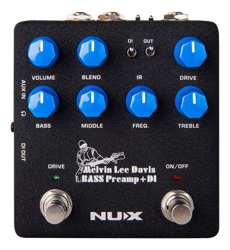 Nux Melvin Lee Davis Nbp-5 Preamplificador De Bajo Pedal De.