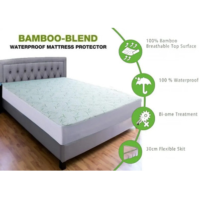 Suave Cubre Colchon Impermeable Bambu Queen Forro | Meses sin interés