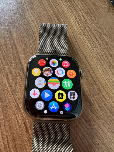 Apple Watch Series 7 45mm Gps +cel Caixa Gold Aço Inoxidável