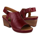 Sandalias Dama Lobo Solo 2316 Piel Rojo