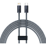 Cable Para iPhone Baseus Dynamic Tipo C A Lightning 20w 2m Color Negro