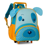 Mochila Rodinha Pets Cachorro Azul 13 - Clio Style