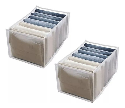 Caja De Almacenamiento Con Separador De Pantalones Con 7 Cin