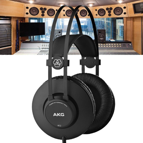 Fone De Ouvido Akg K52 Studio Profissional Fechado Over Ear