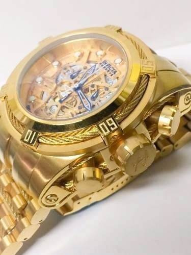 Relógio Invicta Bolt Zeus 12763 Dourado Skeleton 53mm