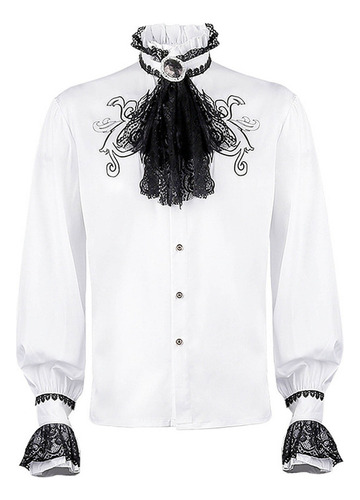 Camisa Plisada Para Hombre, Ropa Medieval, Estilo Steampunk,