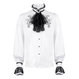 Camisa Plisada Para Hombre, Ropa Medieval, Estilo Steampunk,