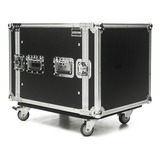 Hard Case Rack 8u Potência E Amplificadores Com Rodas