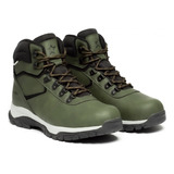 Bota Trekking Alaska Chalten Oliva Waterproof Hombre