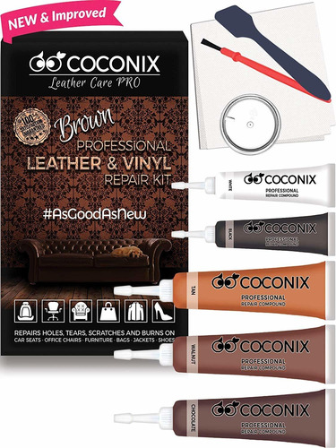 Coconix Kit Con 5 Colores Para Reparacion De Vinilo Y Cuero