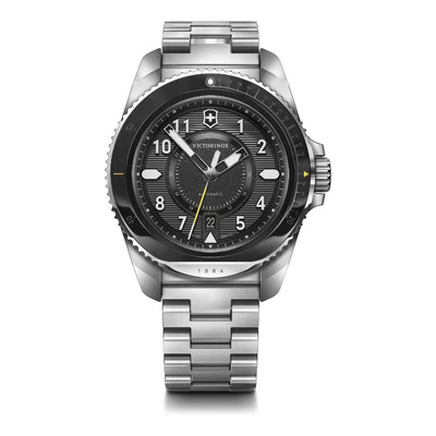 Victorinox Reloj Journey 1884 Automático, Brazalete, Negro Correa Plateado Bisel Plateado | Meses sin interés