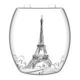 Tampa De Vaso Sanitário Almofadado Thema Paris Branco Durín