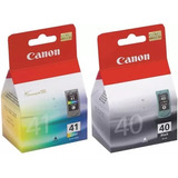 Pack Tintas Canon 40 Y 41 Originales Y Selladas Envío Gratis