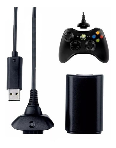 Cable Cargador Y Batería Recargable Para Control Xbox 360