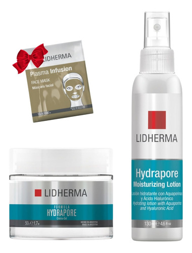 Kit X2 Hydrapore Lidherma Crema + Locion Hidrata Hialuronico